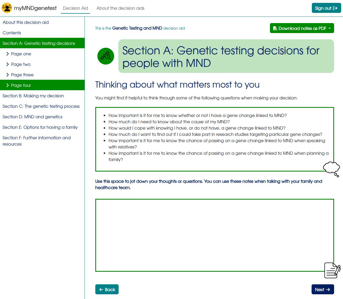 My MND Gene Test - Note Taking