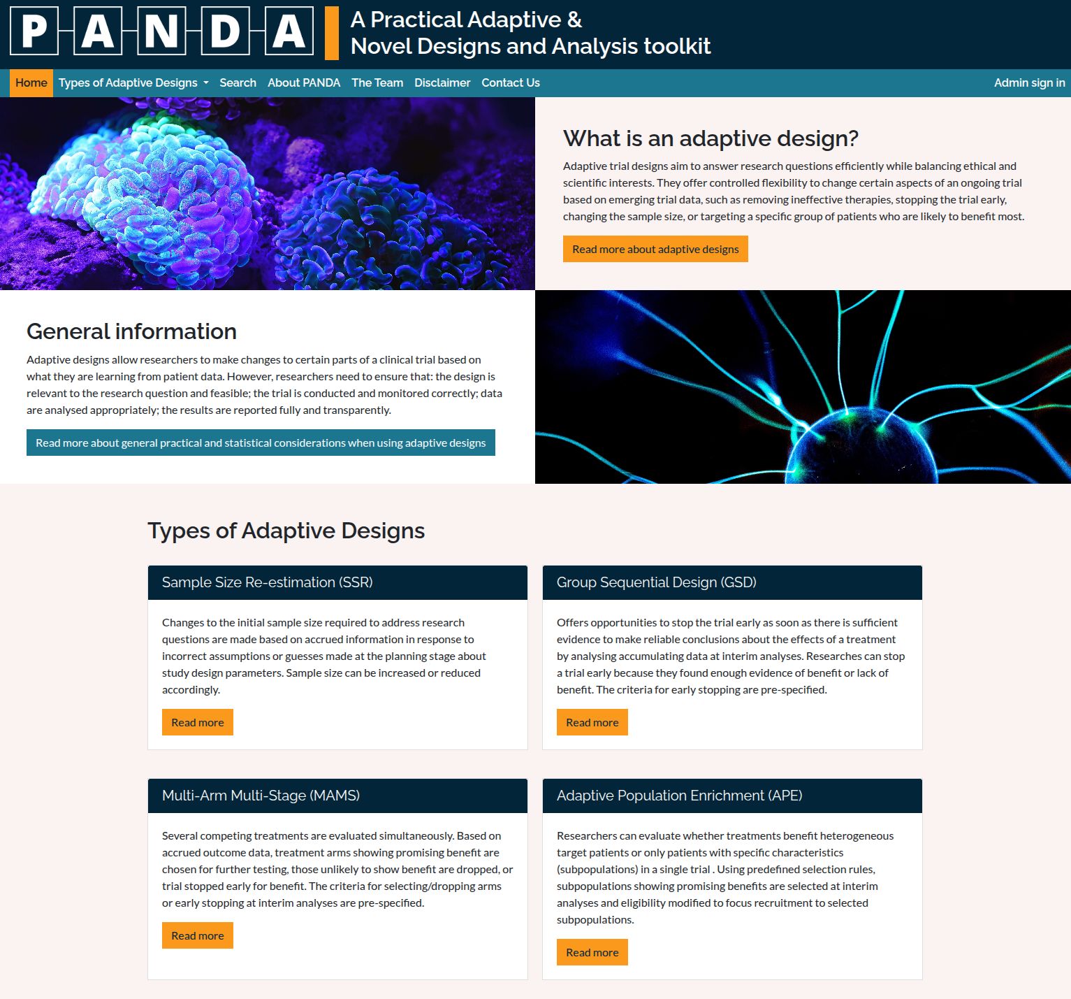 A Practical Adaptive & Novel Designs and Analysis (PANDA) toolkit - Customisable